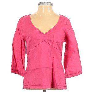 Ann Taylor Petites 3/4 Sleeve Blouse Pink Size 0P